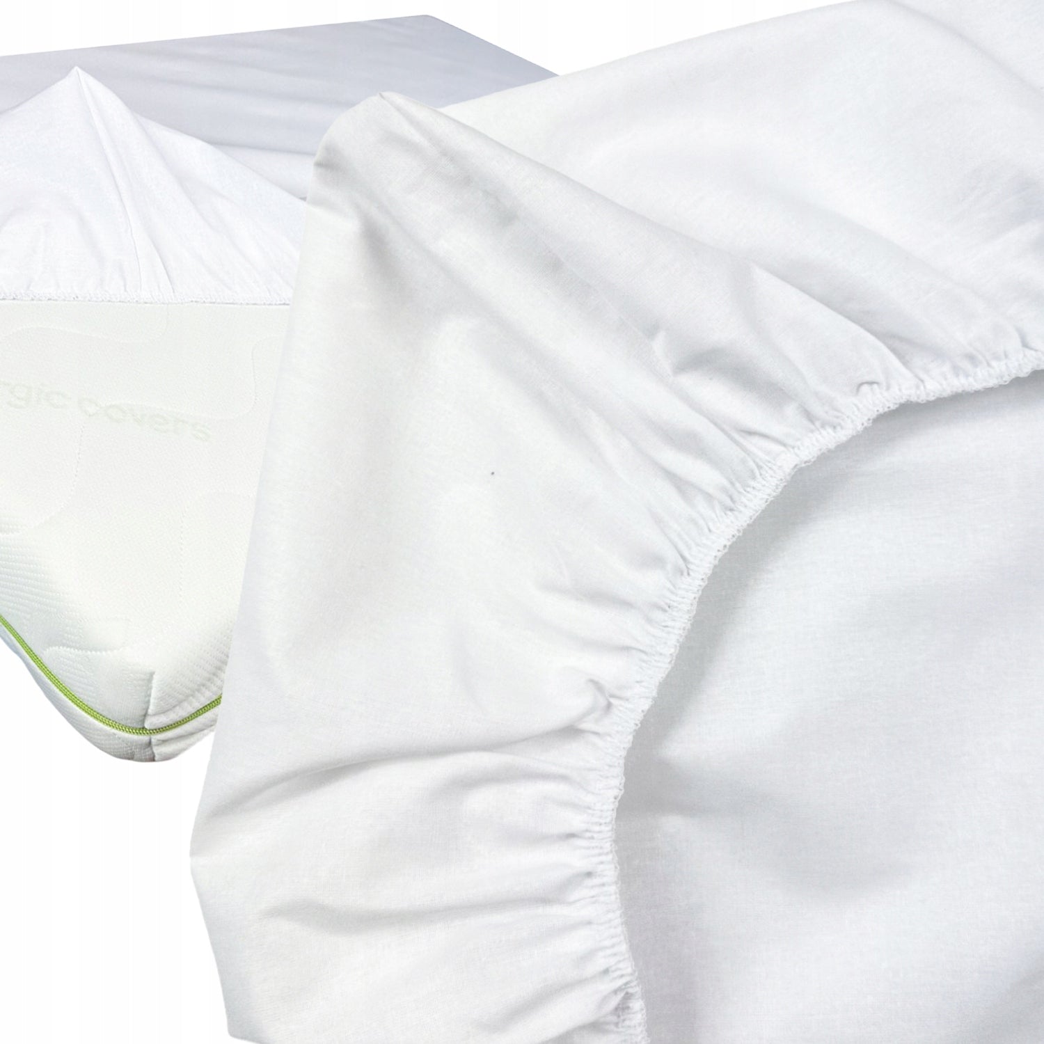 Prześcieradło do łóżeczka 60x120, bawełniane, białe | Plumeri