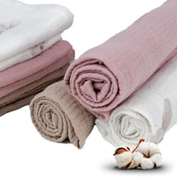 Plumeri Pieluszki muślinowe zestaw kolorów 3 szt. 70x70 cm