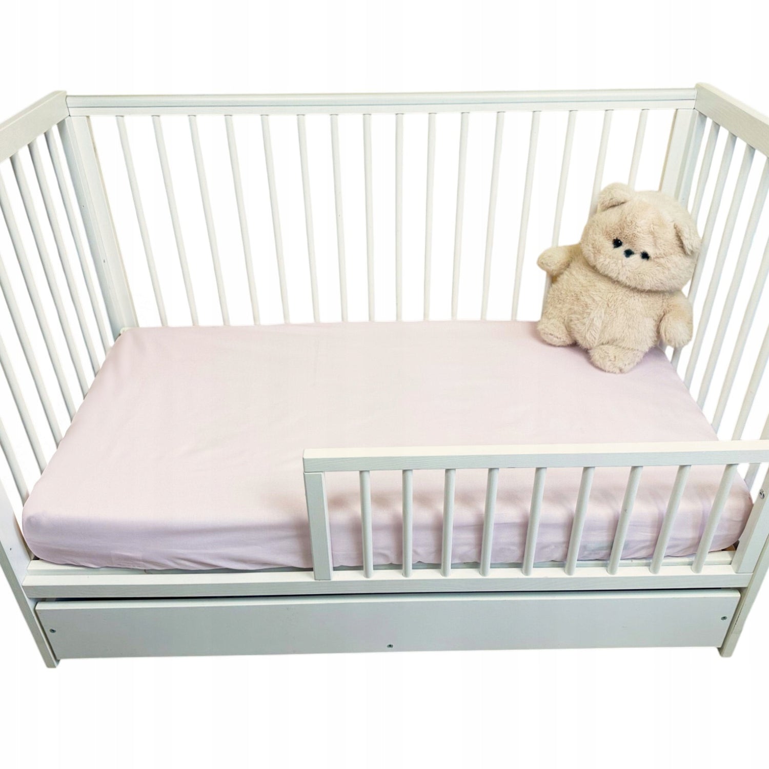 Prześcieradło do łóżeczka, 60x120 cm, wzór Różowe | Plumeri