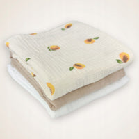 Plumeri Pieluszki muślinowe zestaw kolorów 3 szt. 70x70 cm