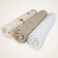 Plumeri Pieluszki muślinowe zestaw kolorów 3 szt. 70x70 cm