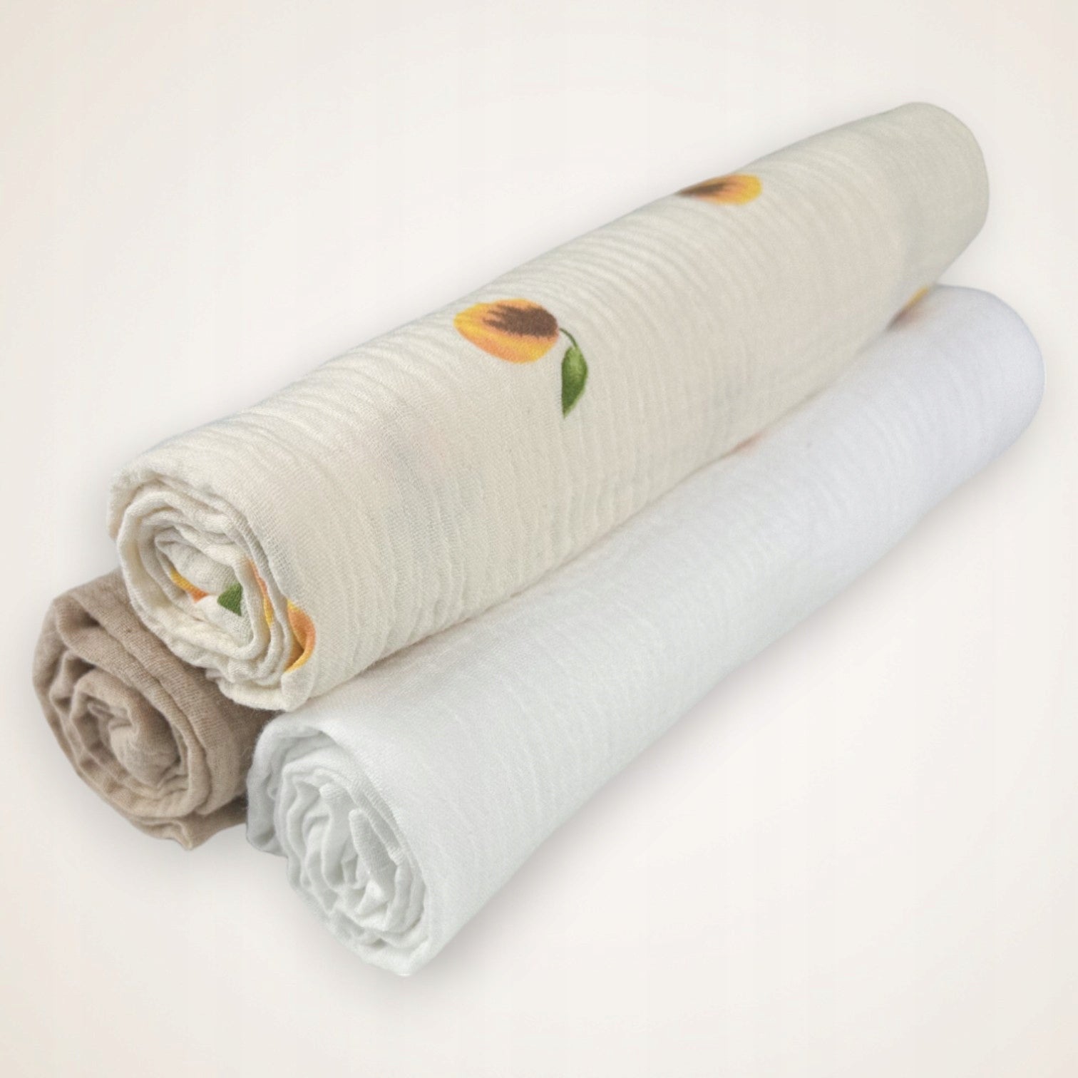 Plumeri Pieluszki muślinowe zestaw kolorów 3 szt. 70x70 cm