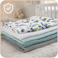 Plumeri Pieluszki muślinowe zestaw kolorów 10 szt. 30x30 cm