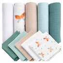 Plumeri Pieluszki muślinowe zestaw kolorów 10 szt. 50x30 cm