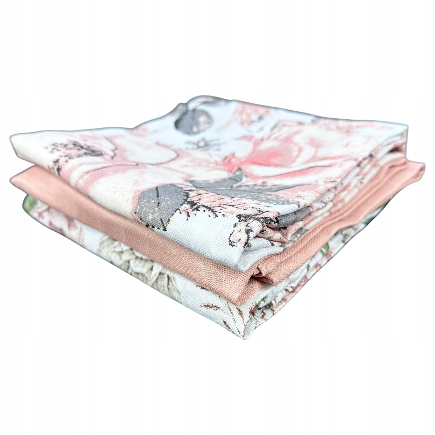 Pieluszki muślinowe duże Plumeri 3x 70×70 cm - większy rozmiar, komfort