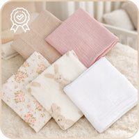 Plumeri Pieluszki muślinowe zestaw kolorów 10 szt. 50x30 cm