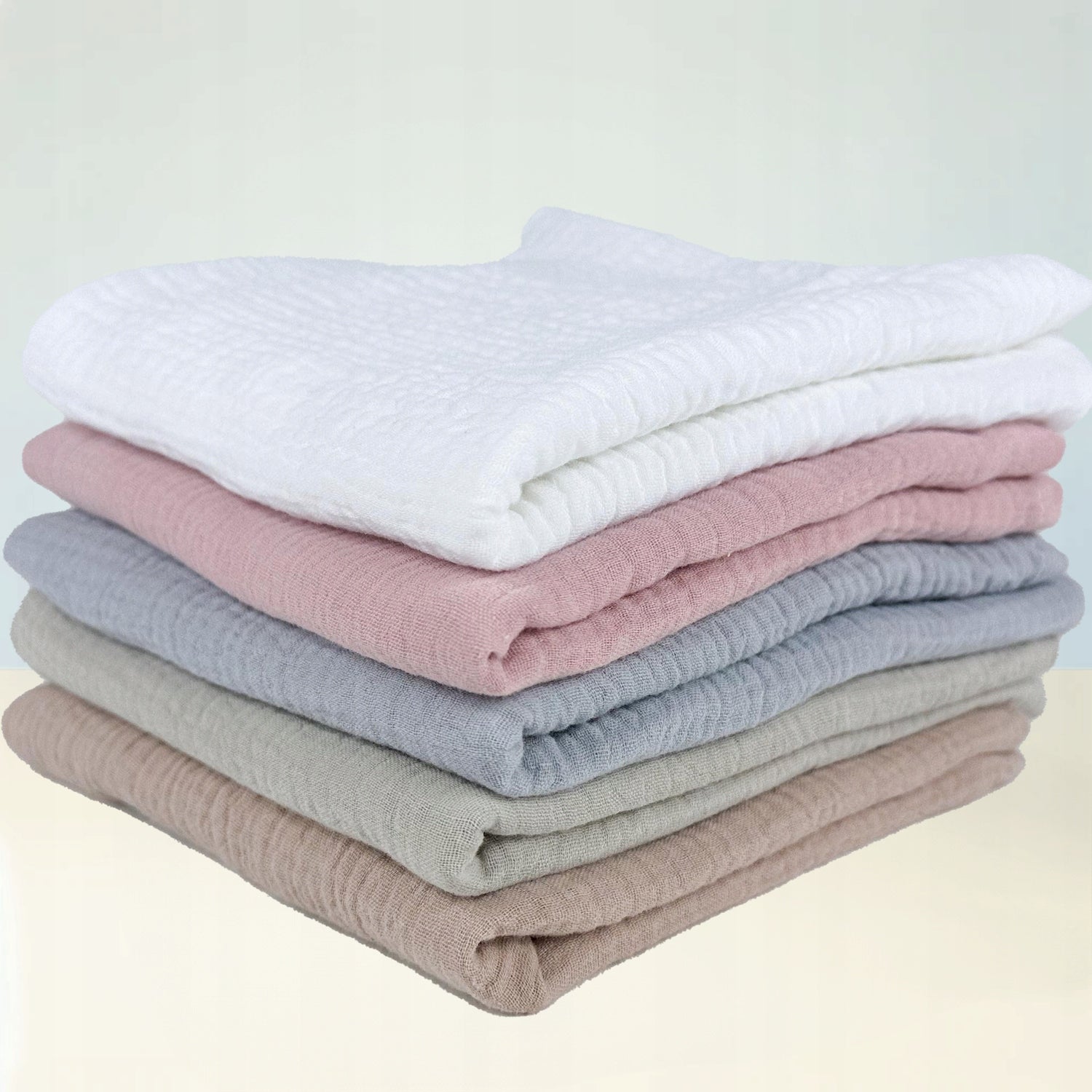 Plumeri Pieluszki muślinowe zestaw kolorów 5 szt. 70x70 cm