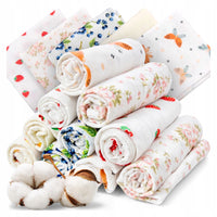 Plumeri Pieluszki muślinowe zestaw kolorów 10 szt. 30x30 cm