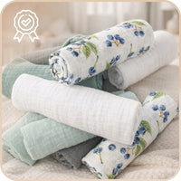 Plumeri Pieluszki muślinowe zestaw kolorów 10 szt. 30x30 cm