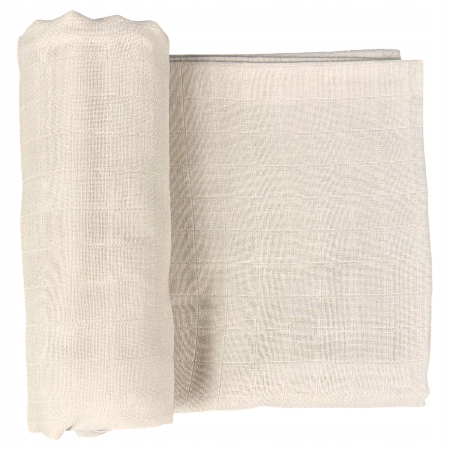 Otulacz muślin kratka, 120x120 cm, Beżowy Muślin Kratka | Plumeri