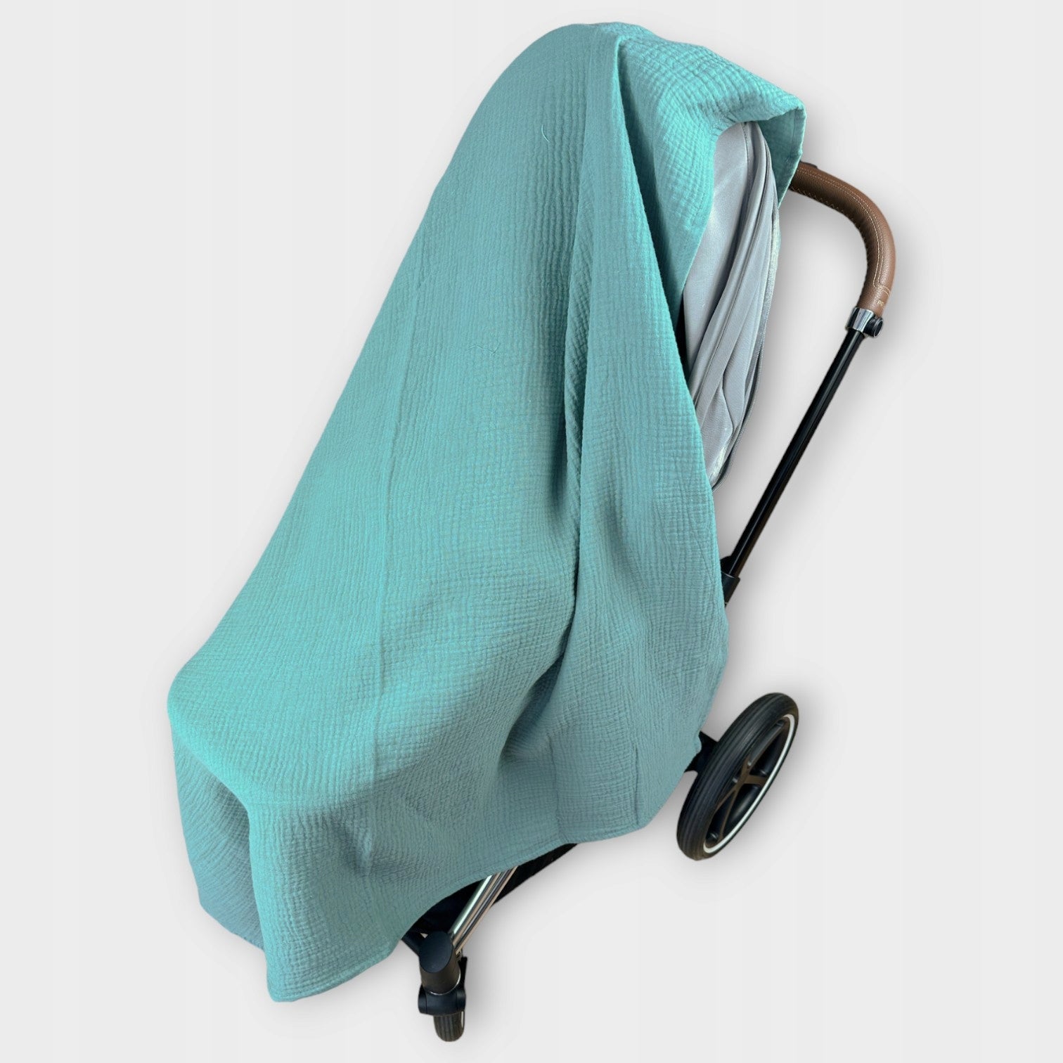 Otulacz muślin, 120x120 cm, 1x zielony | Plumeri