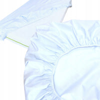 Prześcieradło z gumką 60x120 100% Bawełna \Błękitne