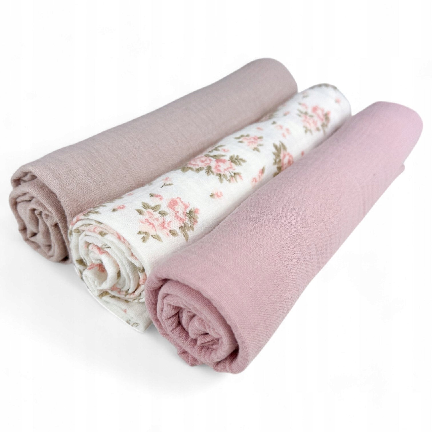 Plumeri Pieluszki muślinowe zestaw kolorów 3 szt. 70x70 cm