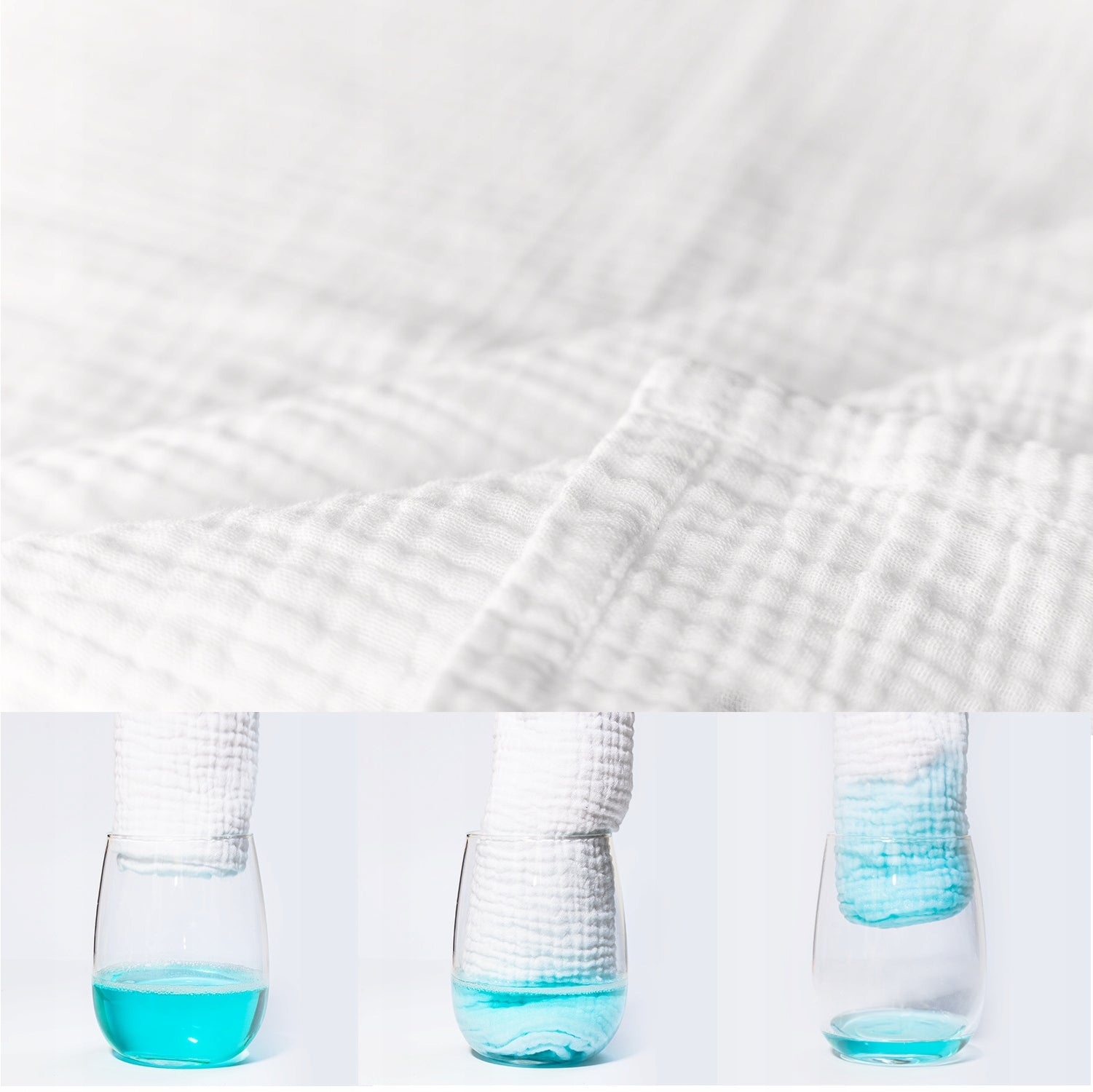 Plumeri Pieluszki muślinowe Białe 10 szt. 50x30 cm