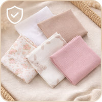 Plumeri Pieluszki muślinowe zestaw kolorów 5 szt. 70x70 cm