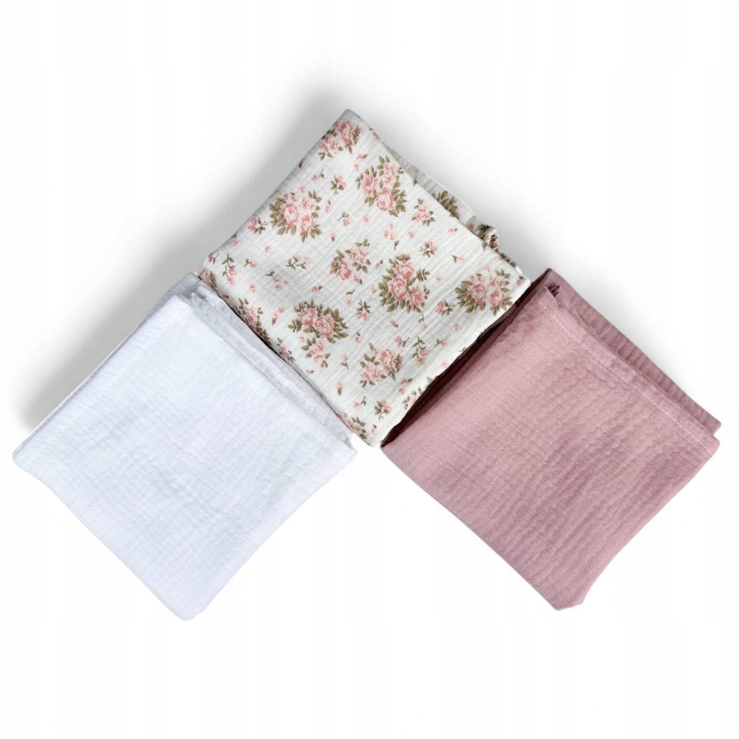 Plumeri Pieluszki muślinowe zestaw kolorów 3 szt. 70x70 cm