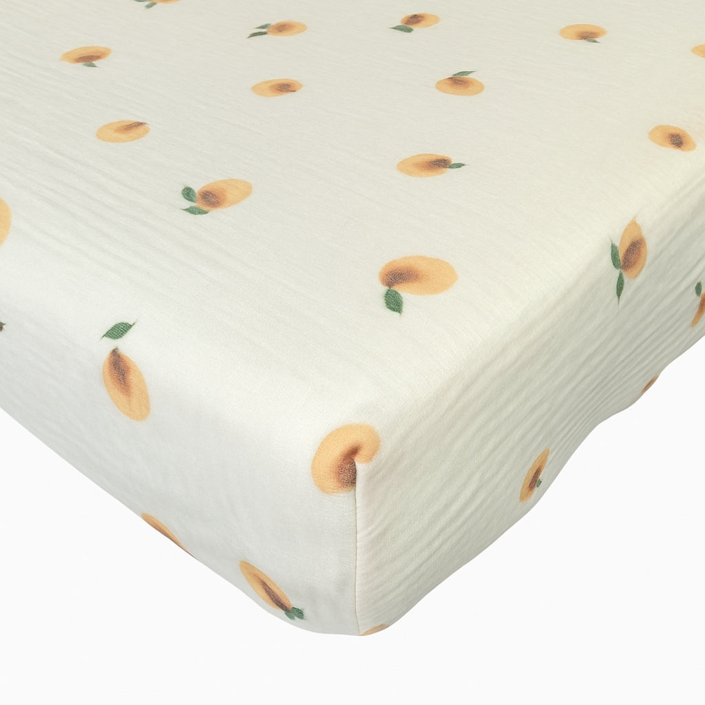 Prześcieradło muślinowe bawełna 60x120cm do łóżeczka niemowlęcego z gumką