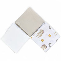 Plumeri Pieluszki muślinowe zestaw kolorów 3 szt. 70x70 cm