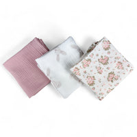 Plumeri Pieluszki muślinowe zestaw kolorów 3 szt. 70x70 cm