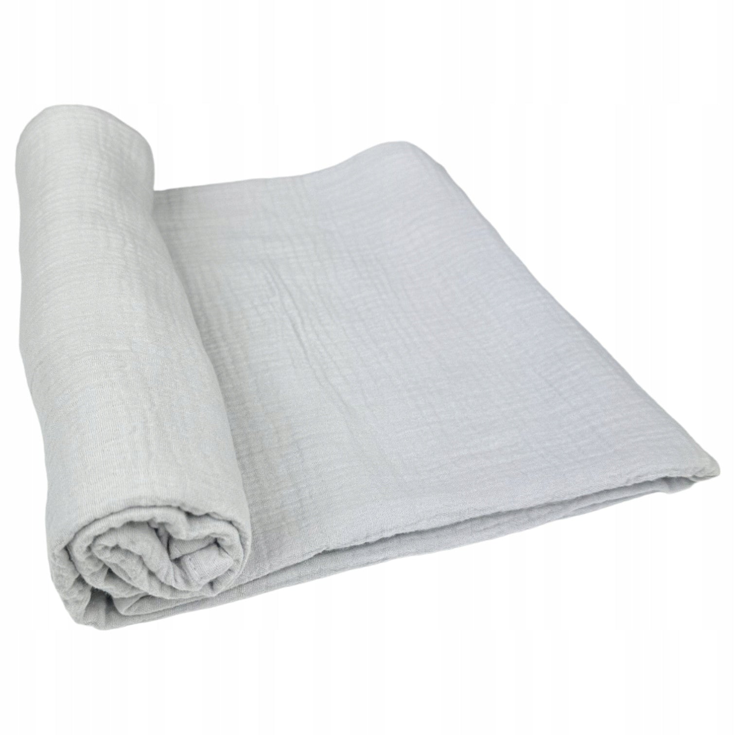 Otulacz muślin, 120x120 cm, 1x szary jasny | Plumeri