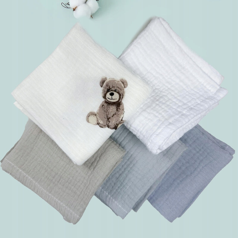 Plumeri Pieluszki muślinowe zestaw kolorów 10 szt. 50x30 cm