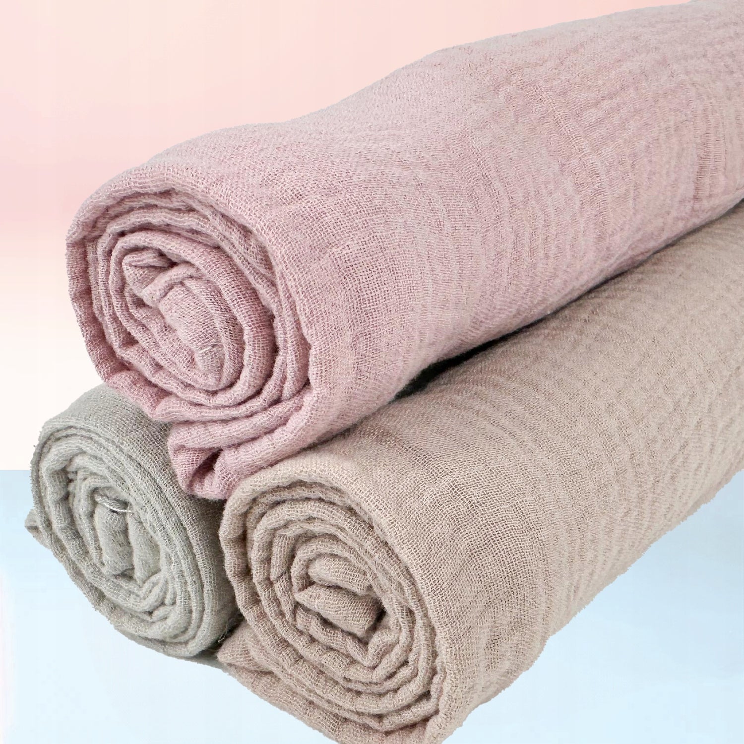 Plumeri Pieluszki muślinowe zestaw kolorów 3 szt. 70x70 cm