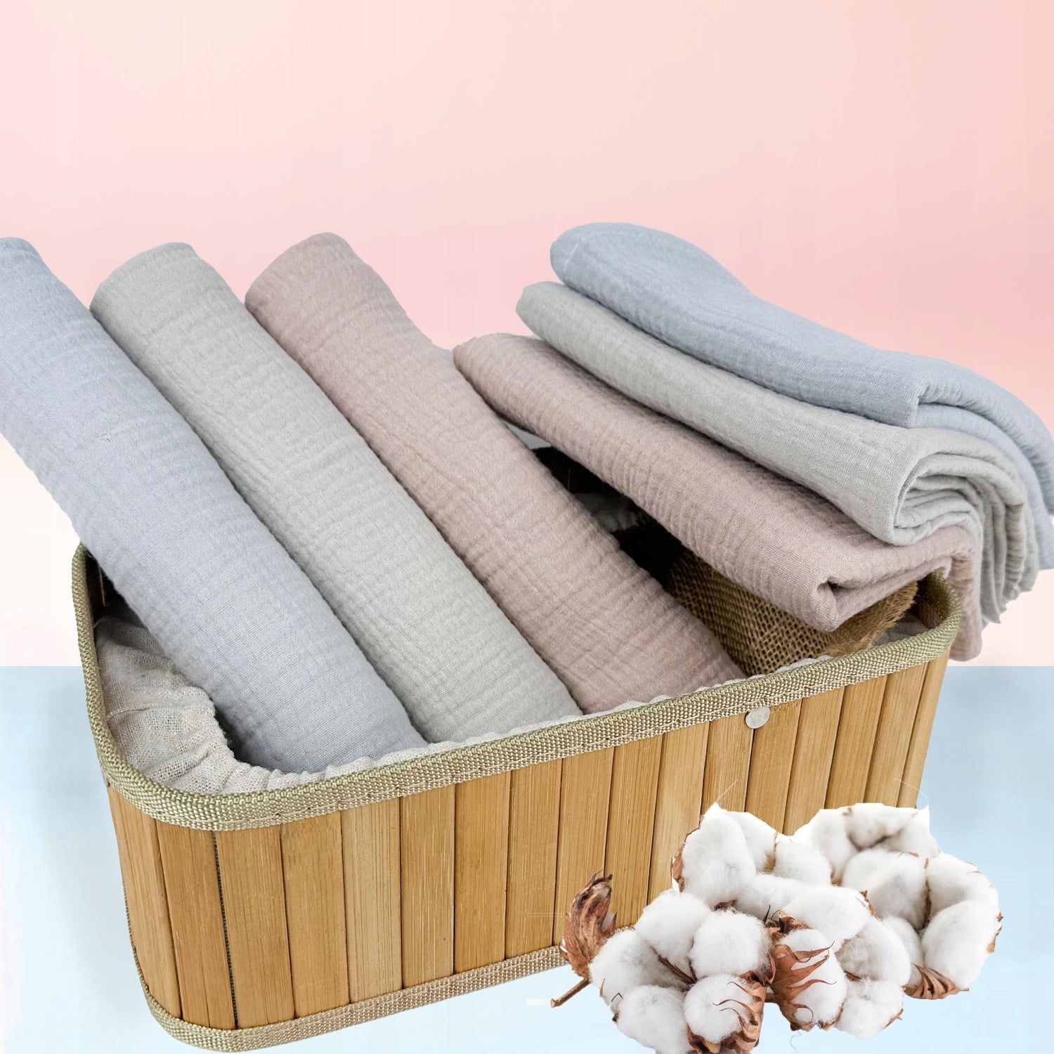 Pieluszki muślinowe, 3 szt., 70x70 cm, Szary / Ziemisty / Cappuccino | Plumeri