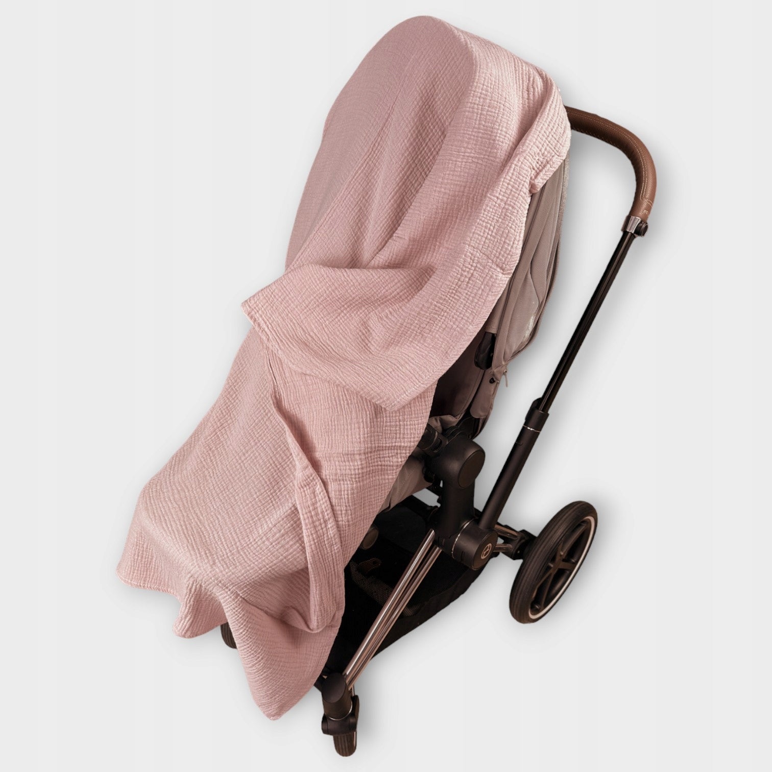 Otulacz muślin, 120x120 cm, 1x różowy | Plumeri