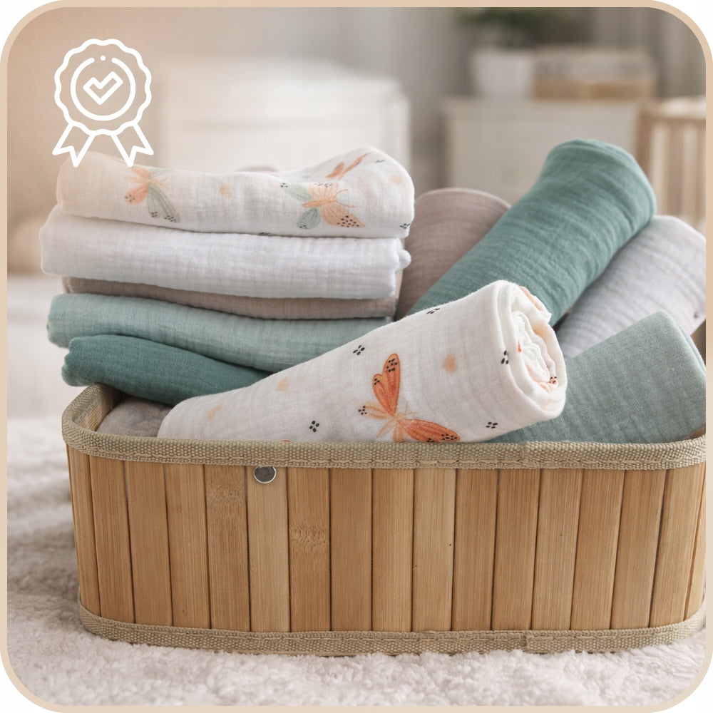 Plumeri Pieluszki muślinowe zestaw kolorów 5 szt. 70x70 cm