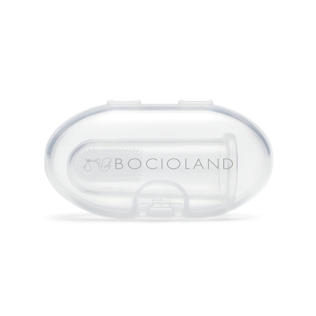 Bocioland Silikonowa szczoteczka na palec do mycia zębów i dziąseł 3m+