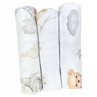 Pieluszki muślinowe duże Plumeri 3x 70×70 cm - większy rozmiar, komfort