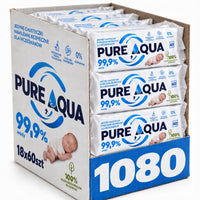 Chusteczki nawilżane Opharm Pure Aqua, 18 × 60 szt.
