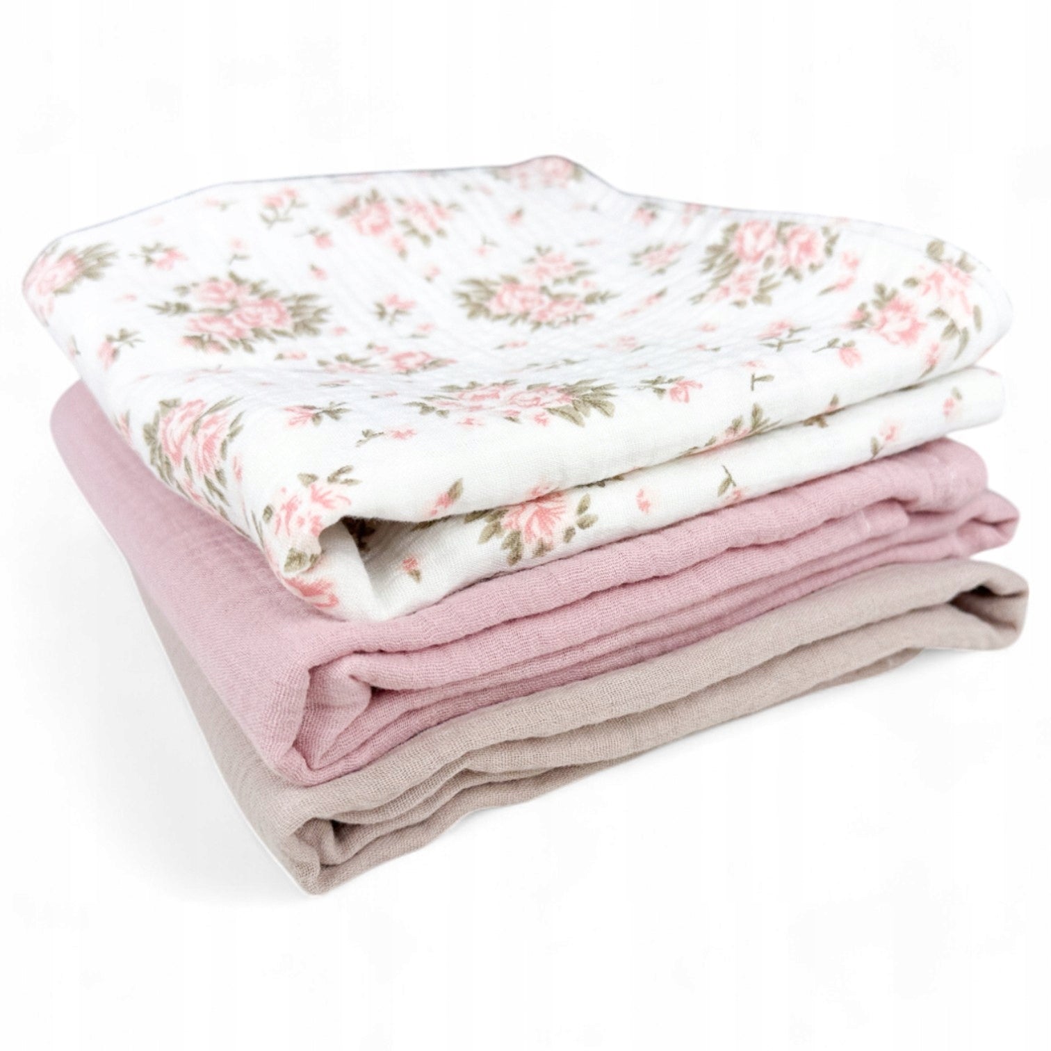 Plumeri Pieluszki muślinowe zestaw kolorów 3 szt. 70x70 cm