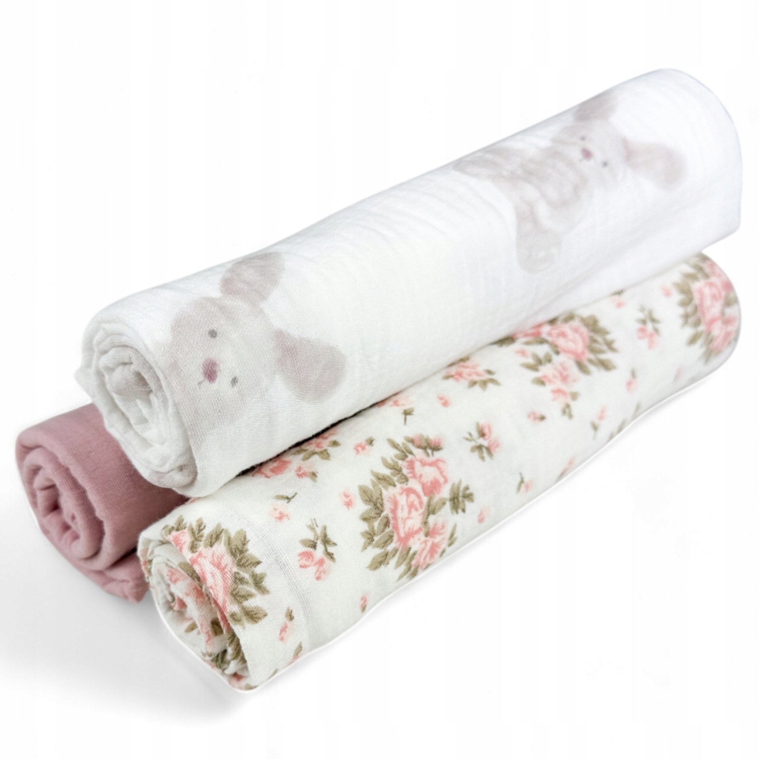 Plumeri Pieluszki muślinowe zestaw kolorów 3 szt. 70x70 cm