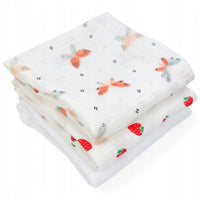 Plumeri Pieluszki muślinowe zestaw kolorów 3 szt. 70x70 cm