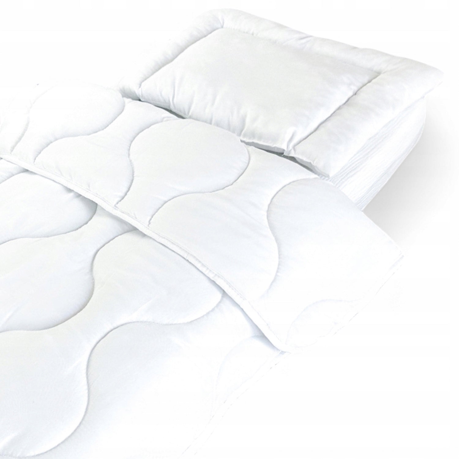 Całoroczny zestaw kołdra 100x135cm płaska poduszka 40x60cm antyalergiczne | Plumeri