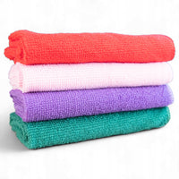 ŚCIERECZKI Z MIKROFIBRY 30CM X 30CM 4 KOLORY ZESTAW 4 SZTUK