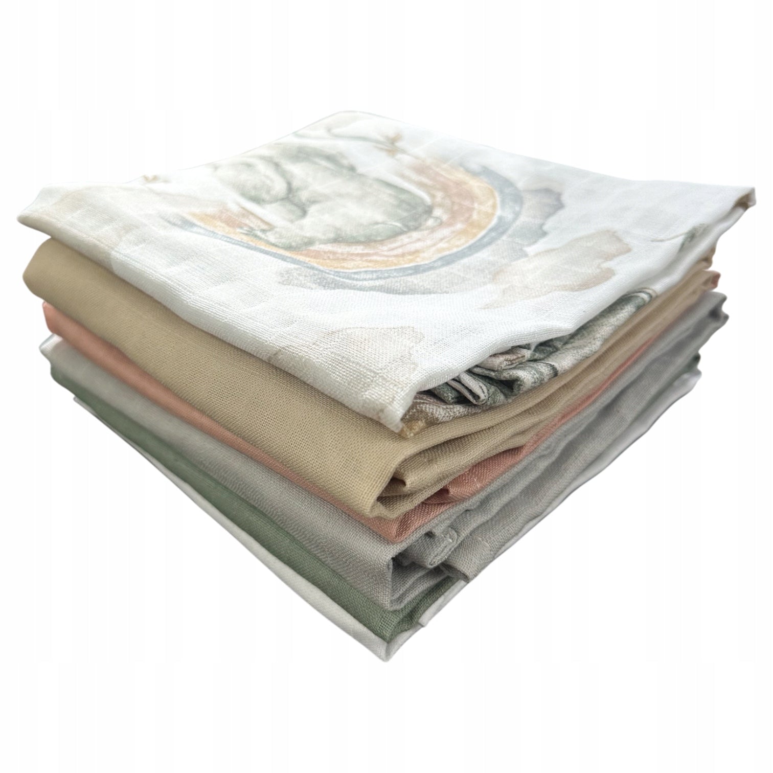 Pieluszki muślinowe duże Plumeri 6x 70×70 cm - większy rozmiar, komfort