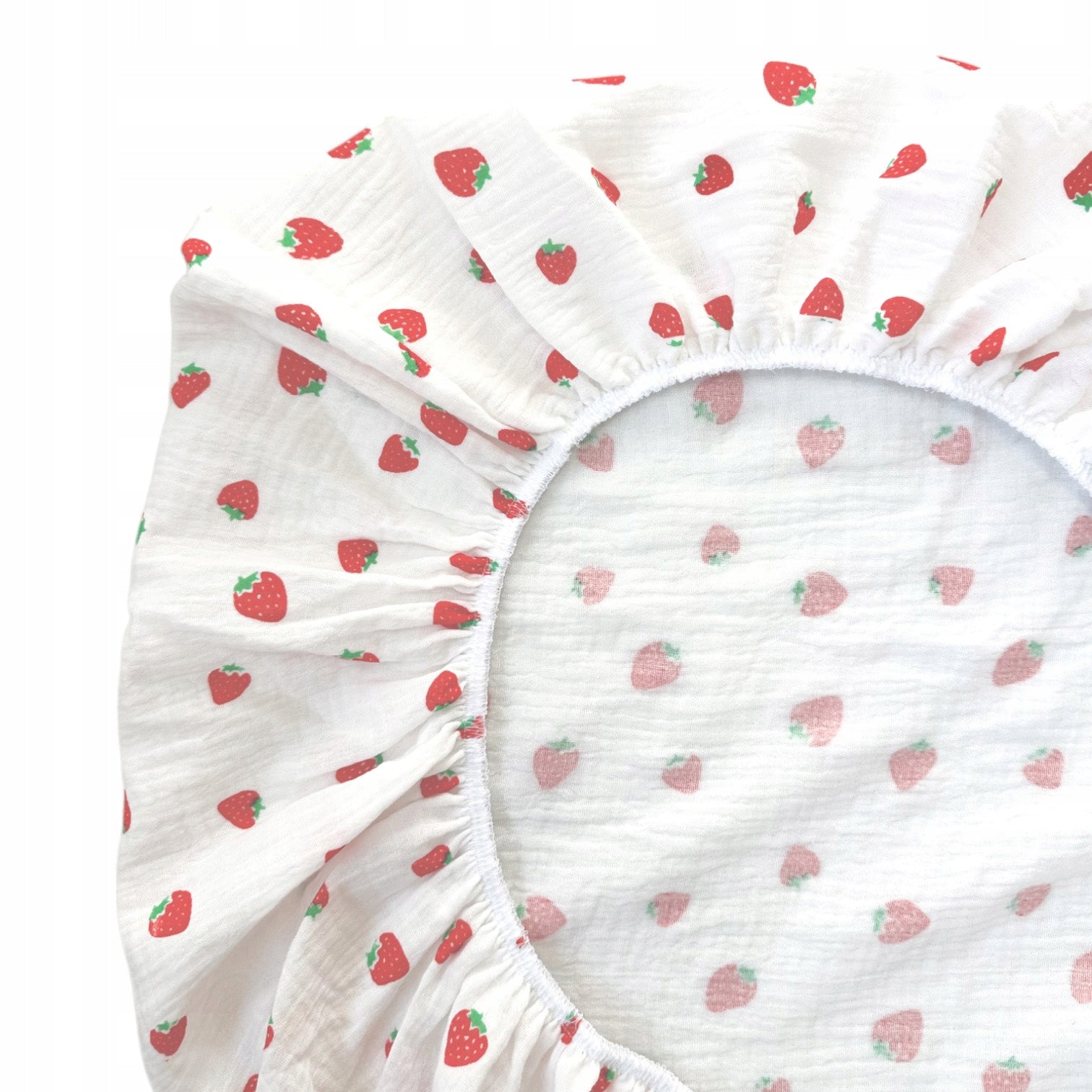 Prześcieradło muślinowe bawełna 60x120cm do łóżeczka niemowlęcego z gumką