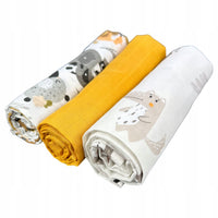 Pieluszki muślinowe duże Plumeri 3x 70×70 cm - większy rozmiar, komfort