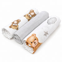 Pieluszki muślinowe duże Plumeri 3x 70×70 cm - większy rozmiar, komfort