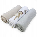 Plumeri Pieluszki muślinowe zestaw kolorów 3 szt. 70x70 cm