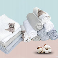 Plumeri Pieluszki muślinowe zestaw kolorów 10 szt. 30x30 cm