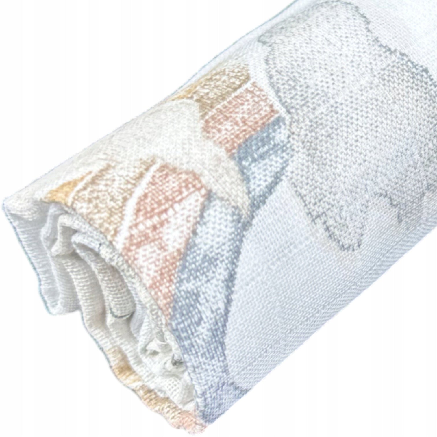 Pieluszki muślinowe, 1 szt., 70x70 cm, Słoń z Tęczą . | Plumeri