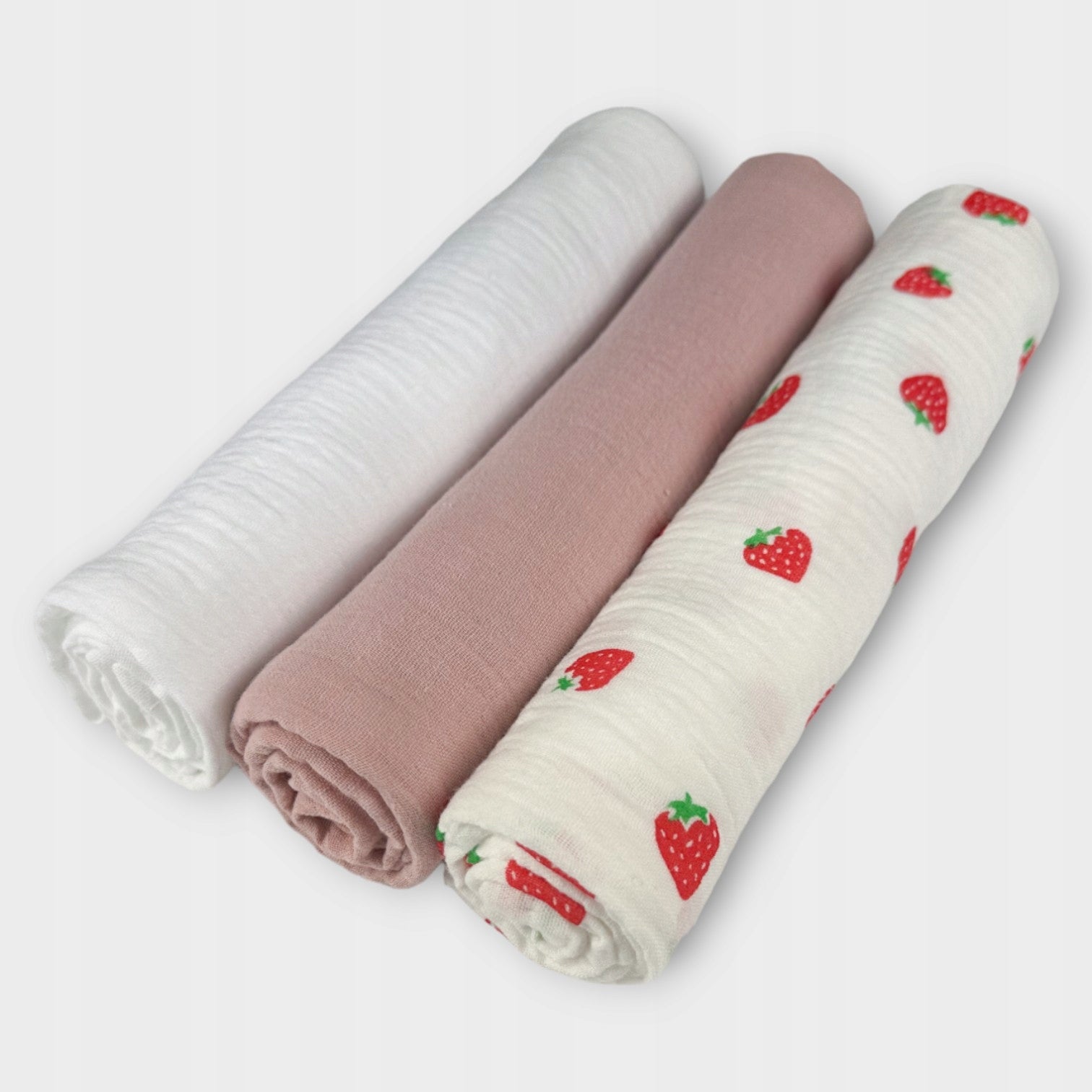 Plumeri Pieluszki muślinowe zestaw kolorów 3 szt. 70x70 cm