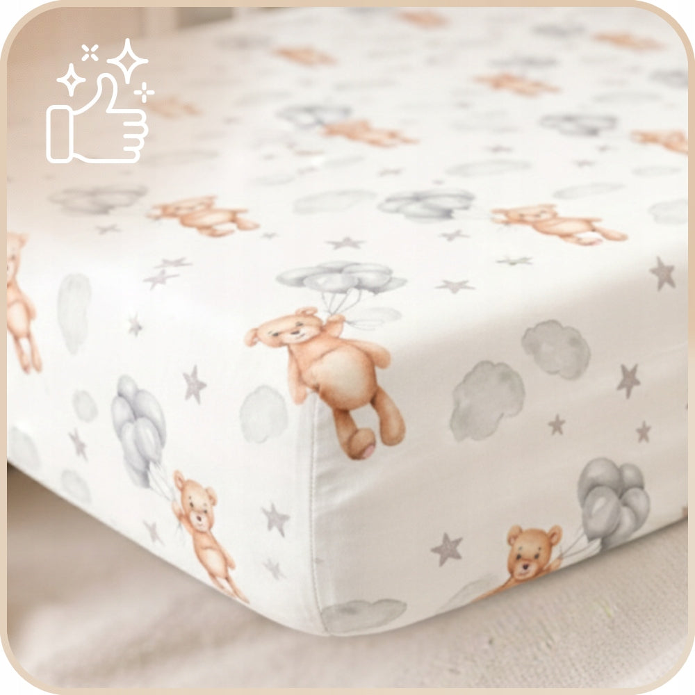 Prześcieradło z gumką 60x120 100% Bawełna przescieradlo do łóżeczka