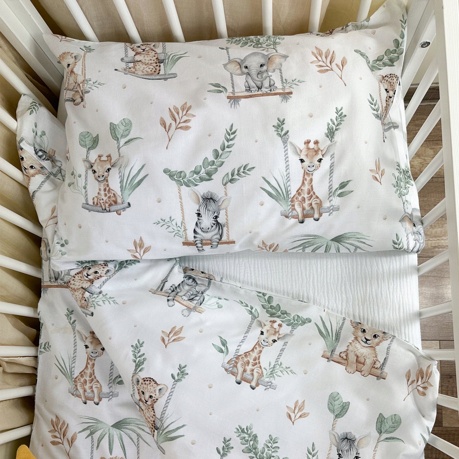 Pościel dziecięca, 100x135 + 40x60 cm, wzór Safari | Plumeri