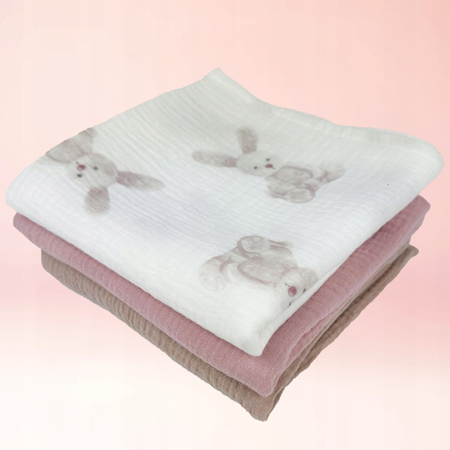 Plumeri Pieluszki muślinowe zestaw kolorów 3 szt. 70x70 cm