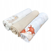 Pieluszki muślinowe duże Plumeri 3x 70×70 cm - większy rozmiar, komfort