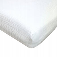 Prześcieradło muślinowe bawełna 60x120cm do łóżeczka niemowlęcego z gumką